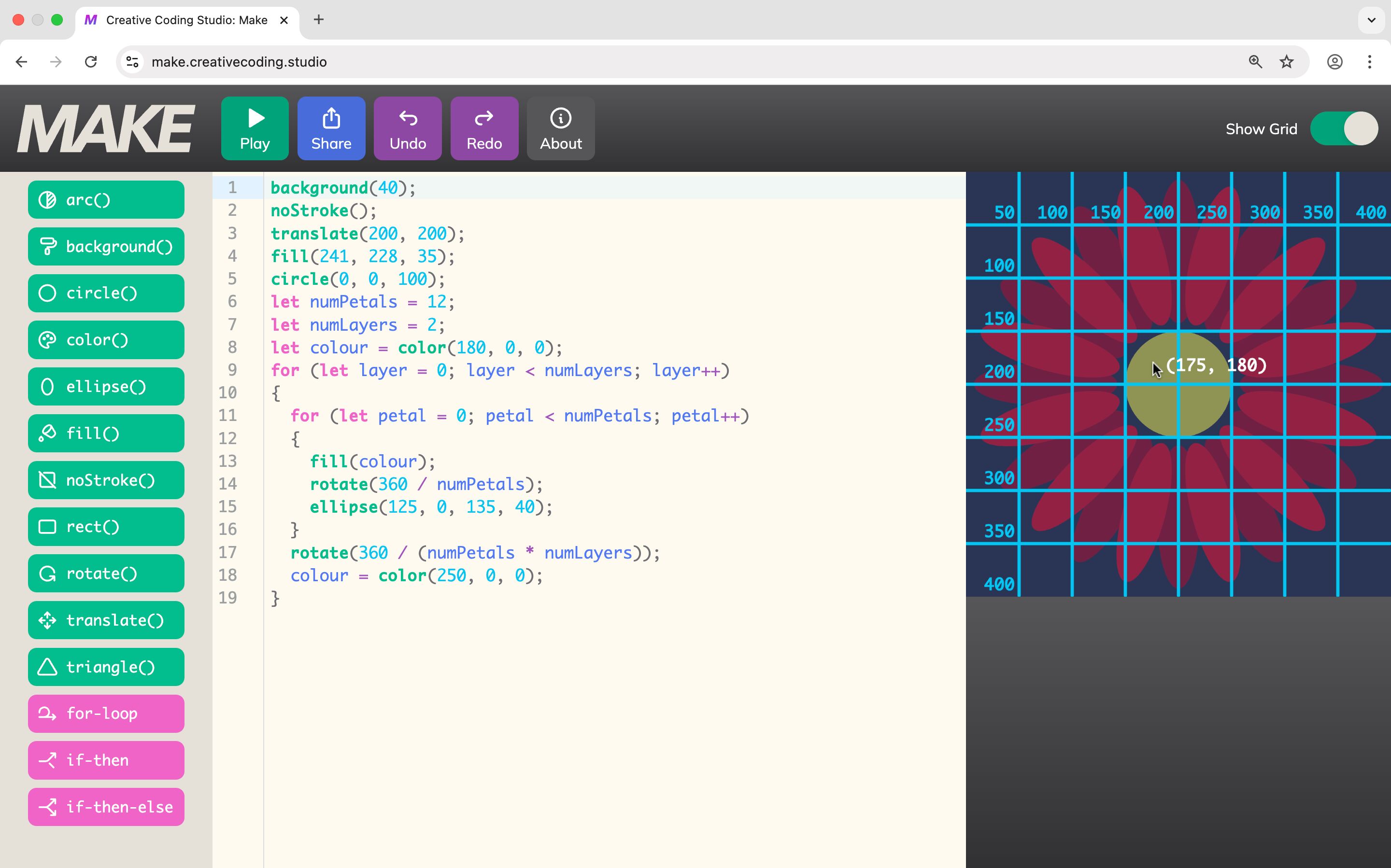Make Web App - Grid Overlay